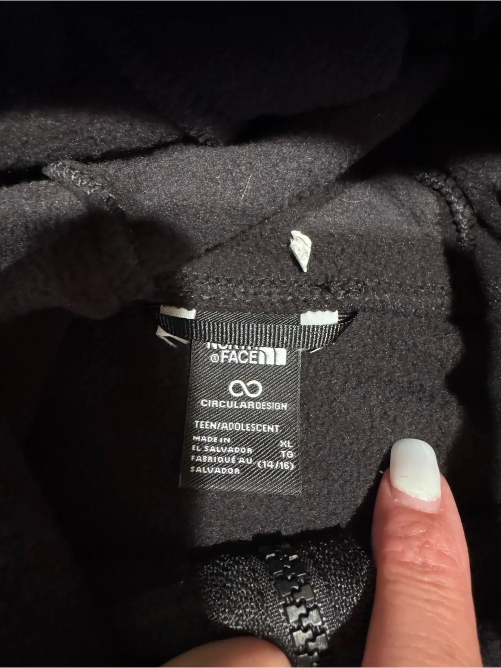 The North Face Black Lightweight Fleece Hooded Jacket